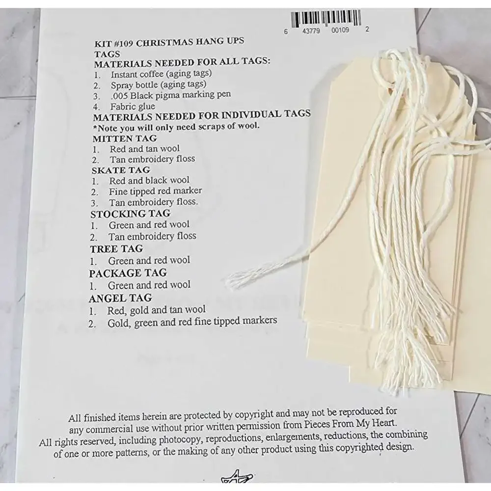 Christmas Gift Tag Kit – Uncut Tags, DIY Craft (Create 6)